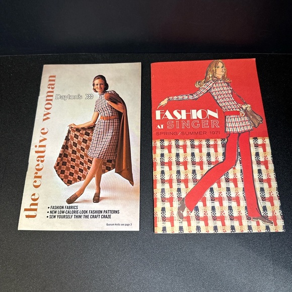 1971 Singer Fashion Catalog + Dayton’s The Creative Woman Vintage Sewing Lot - Picture 1 of 5